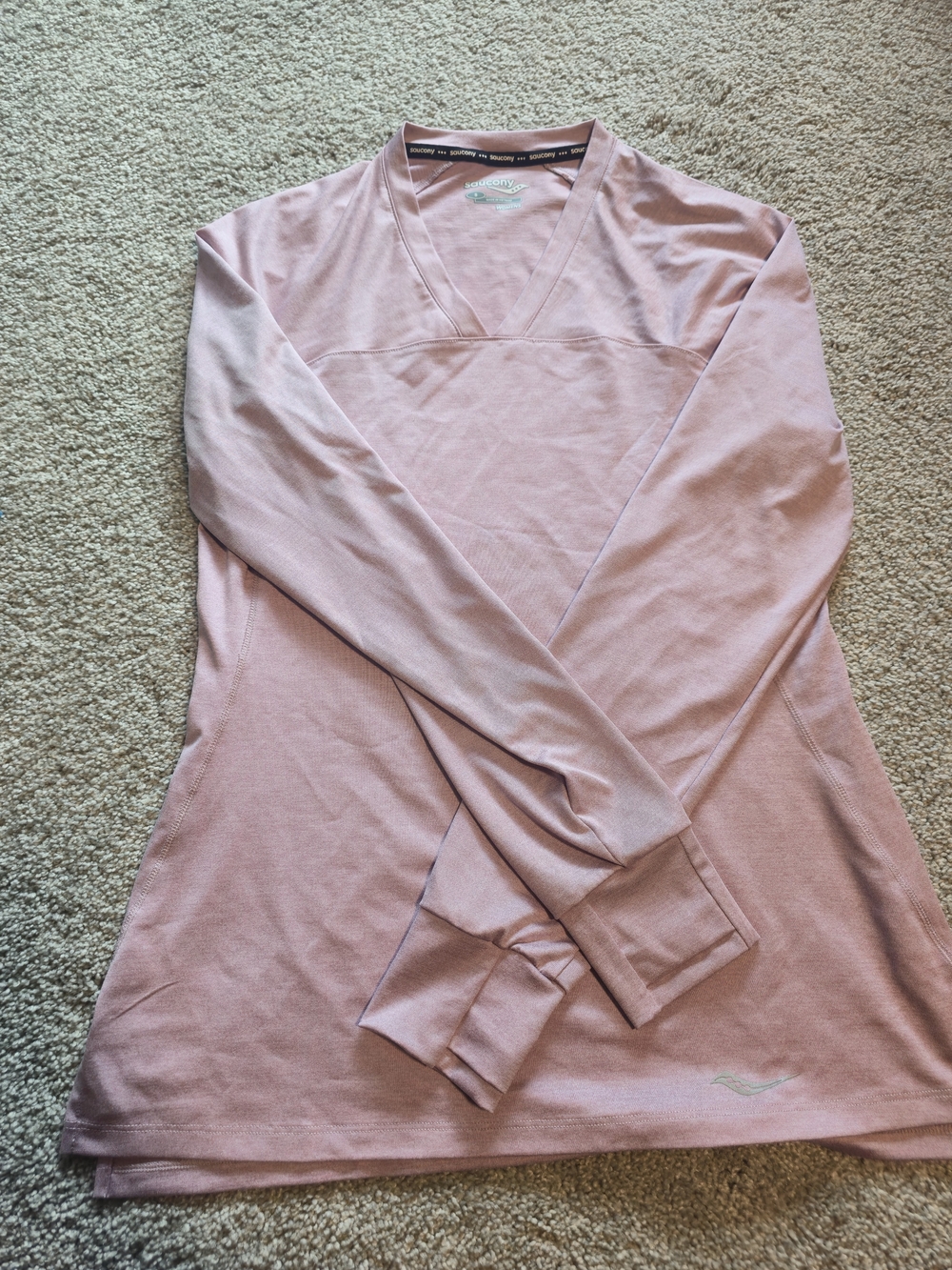 Saucony Light Pink Long Sleeve Running Top